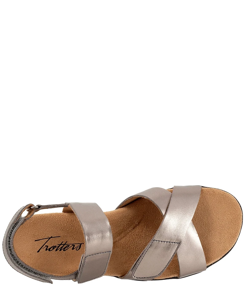 Trotters River Metallic Leather Sandals