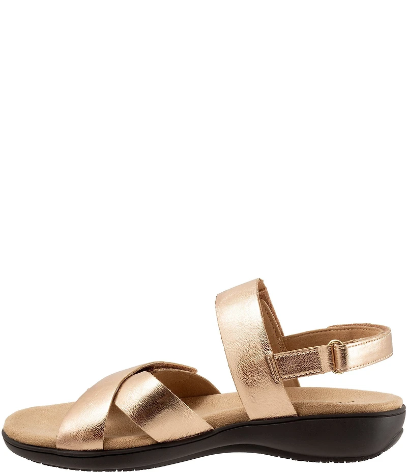 Trotters River Metallic Leather Sandals
