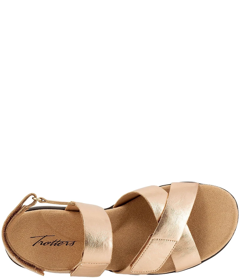 Trotters River Metallic Leather Sandals