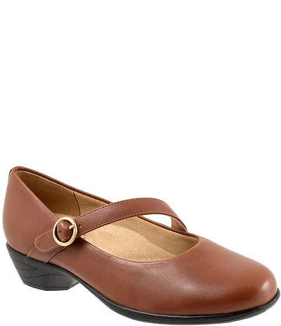 Trotters Rochelle Leather Asymmetrical Mary Janes