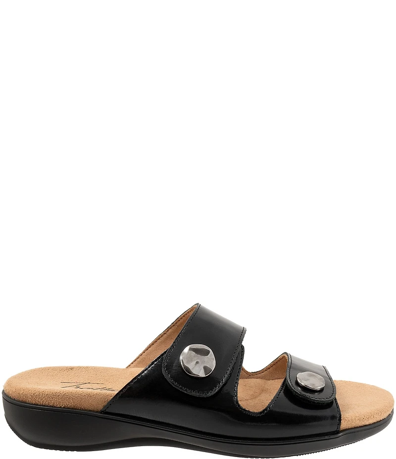 Trotters Ruthie Metallic Leather Slide Sandals