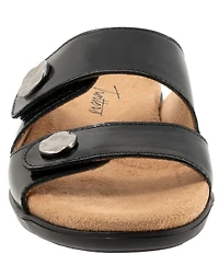 Trotters Ruthie Metallic Leather Slide Sandals
