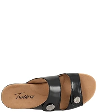 Trotters Ruthie Metallic Leather Slide Sandals