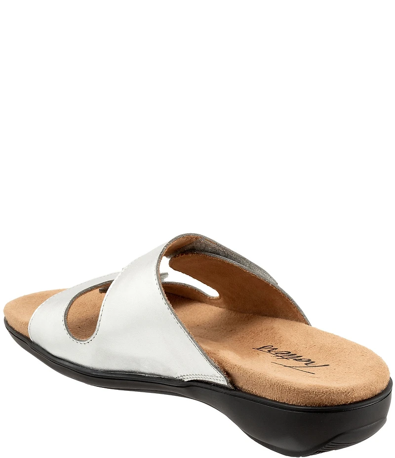 Trotters Ruthie Metallic Leather Slide Sandals