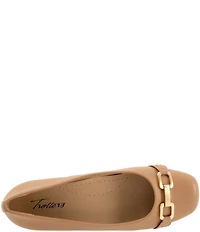 Trotters Sadie Square Toe Bit Buckle Flats