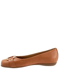 Trotters Sizzle Leather Metal Buckle Hardware Ballet Flats