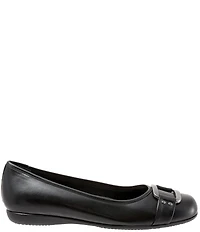 Trotters Sizzle Leather Metal Buckle Hardware Ballet Flats