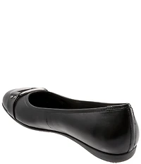 Trotters Sizzle Leather Metal Buckle Hardware Ballet Flats