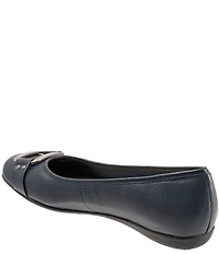 Trotters Sizzle Leather Metal Buckle Hardware Ballet Flats