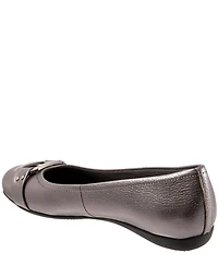 Trotters Sizzle Signature Leather Buckle Ornament Ballet Flats