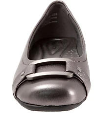 Trotters Sizzle Signature Leather Buckle Ornament Ballet Flats