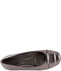 Trotters Sizzle Signature Leather Buckle Ornament Ballet Flats