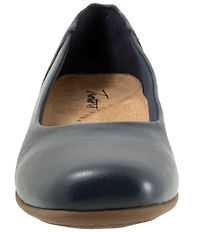 Trotters Sunny Leather Scalloped Ballet Flats