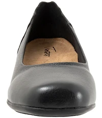 Trotters Sunny Leather Square Toe Ballet Flats