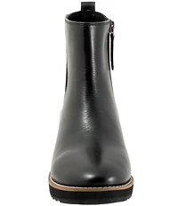 Trotters Wynona Leather and Suede Platform Wedge Booties