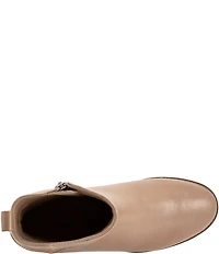 Trotters Wynona Leather and Suede Platform Wedge Booties