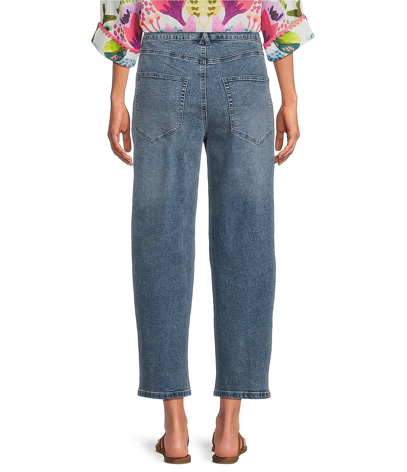 Tru Luxe Jeans Baby Barrel Patch Pocket Cropped Jeans