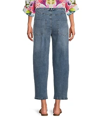 Tru Luxe Jeans Baby Barrel Patch Pocket Cropped Jeans