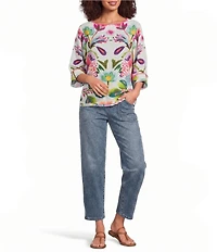 Tru Luxe Jeans Baby Barrel Patch Pocket Cropped Jeans