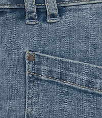 Tru Luxe Jeans Baby Barrel Patch Pocket Cropped Jeans