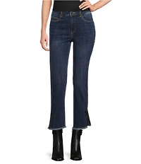 Tru Luxe Jeans Bow Hem Straight Leg Jeans