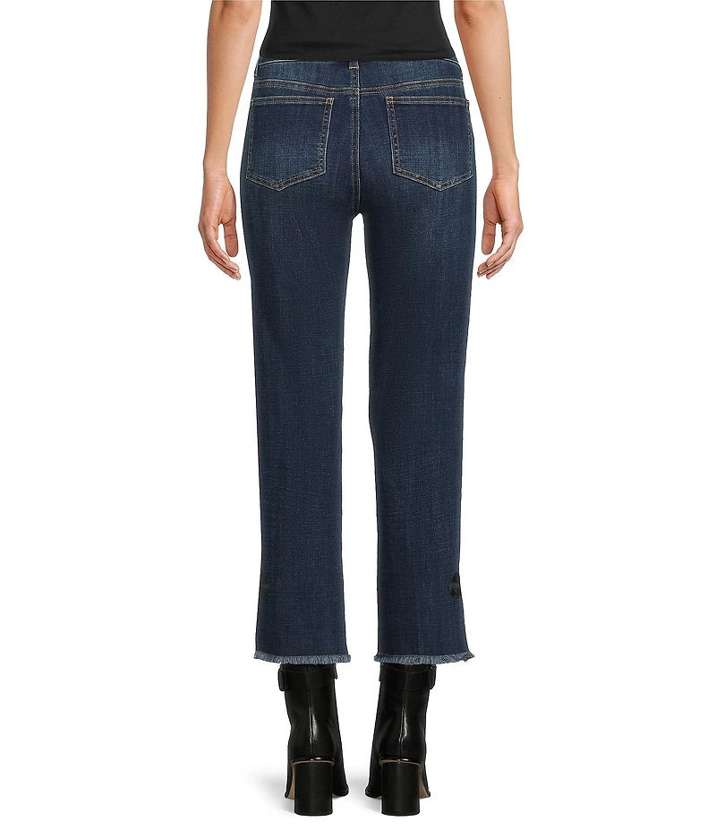 Tru Luxe Jeans Bow Hem Straight Leg Jeans