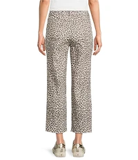 Tru Luxe Jeans Canvas Leopard Print Wide Leg Crop Jeans