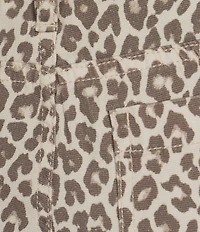 Tru Luxe Jeans Canvas Leopard Print Wide Leg Crop Jeans