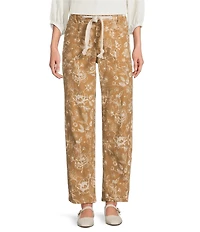 Tru Luxe Jeans Canvas Print Barrel Leg Jeans