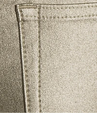 Tru Luxe Jeans Coated Metallic Twill Straight Leg Ankle Pants