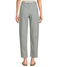 Tru Luxe Jeans Denim Stripe Barrel Crop Pants