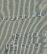 Tru Luxe Jeans Denim Stripe Barrel Crop Pants