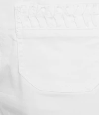 Tru Luxe Jeans Stretch Twill Wide Leg Fringe Hem Jeans