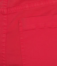 Tru Luxe Jeans Stretch Twill Wide Leg Fringe Hem Jeans