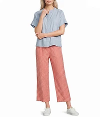 Tru Luxe Jeans Stripe Wide Leg Crop Pants