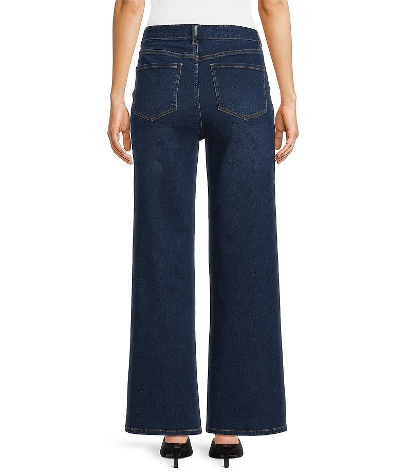Tru Luxe Jeans Studded Denim Wide Leg Jeans