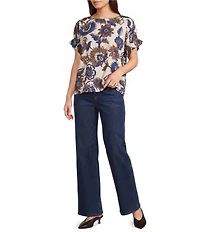 Tru Luxe Jeans Studded Denim Wide Leg Jeans