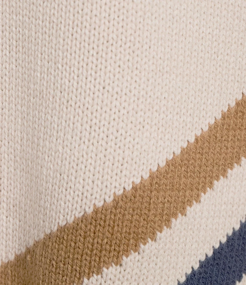 Tru Luxe Jeans Varsity V-Neck Long Sleeve Jersey Stitch Sweater