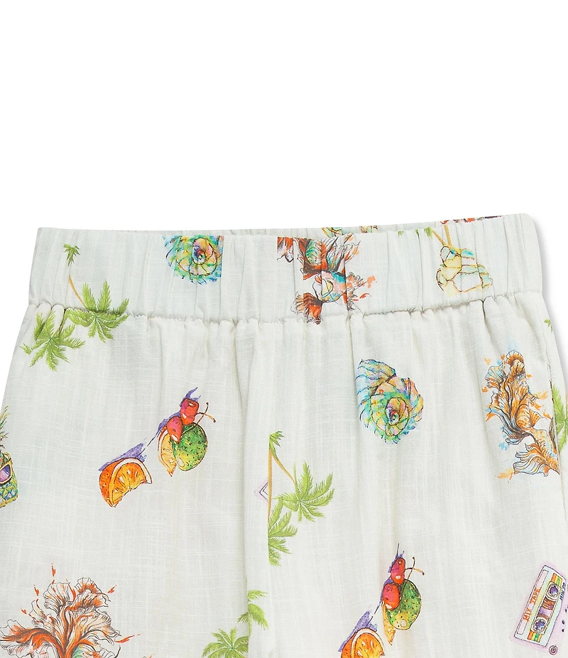 Truce Big Girls Sleeveless Beach-Theme-Printed Tank Top & Matching Palazzo Pants Set