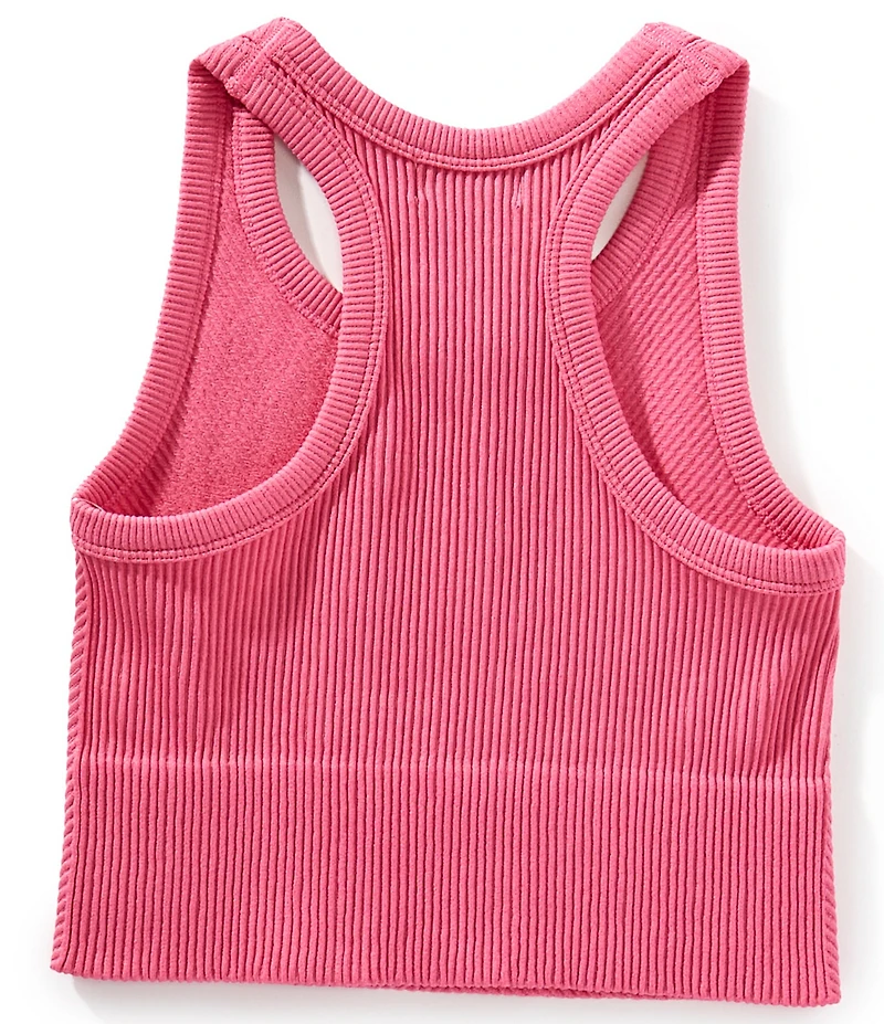 Truce Big Girls Sleeveless Cropped Textured Knit Tank