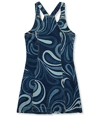 Truce Big Girls Sleeveless Racerback Printed Denim A-Line Dress