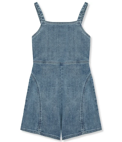 Truce Big Girls Sleeveless Stretch Denim Romper