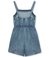 Truce Big Girls Sleeveless Stretch Denim Romper