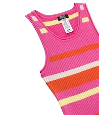 Truce Big Girls Sleeveless Striped Rib-Knit Tank Top