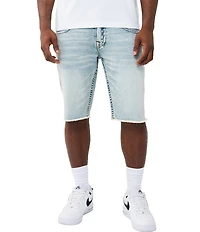 True Religion 12#double; Ricky Frayed Hem Flap Shorts