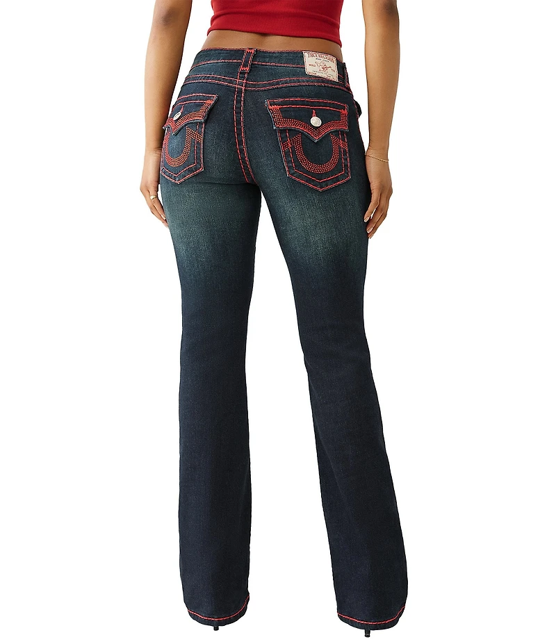 True Religion Becca Rhinestone Mid Rise Bootcut Jeans