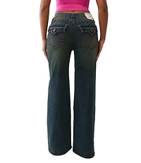 True Religion Bobbi Mid Rise Big T Baggy Jeans