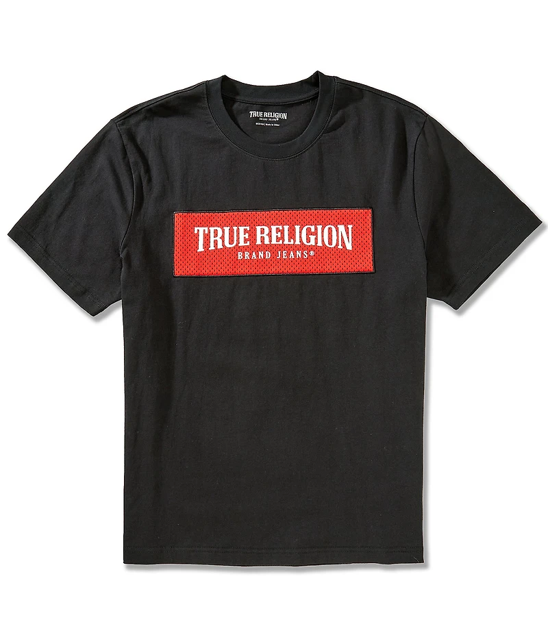 True Religion Box Logo Mesh Short Sleeve T-Shirt