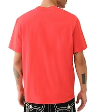 True Religion Box Logo Mesh Short Sleeve T-Shirt