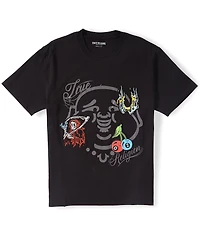 True Religion Buddha Face Graphic Short Sleeve T-Shirt